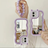 PurpleCute Cat Mirror Case for iPhone